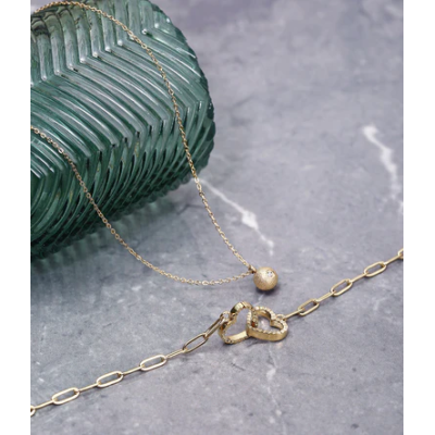Collier Heart acier doré, Marque Zag Bijoux | Bijoux Totem
