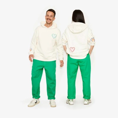WORLD OF POP - Sweat "Planète cœurs" - Off White