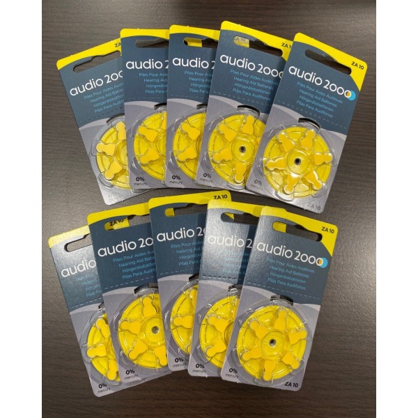 Boîte de 10 plaquettes de piles 10 Audio 2000 (novembre 2027)