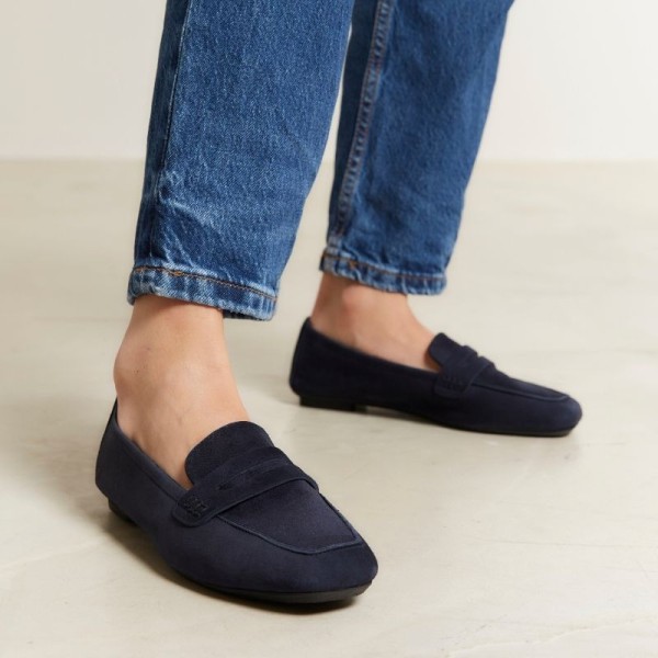 REQINS – Mocassins Hema velours – Marine