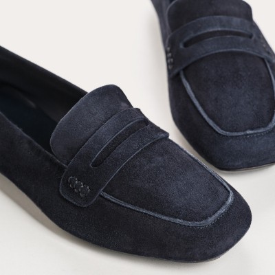 REQINS – Mocassins Hema velours – Marine