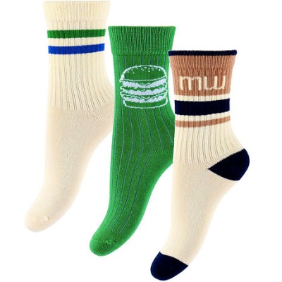 MINIPOP - Chaussettes en bambou x3 - Fern Green