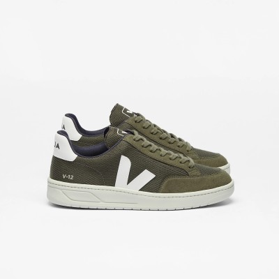 VEJA - Baskets V12 Mesh - Olive White