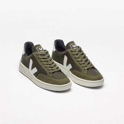 VEJA - Baskets V12 Mesh - Olive White