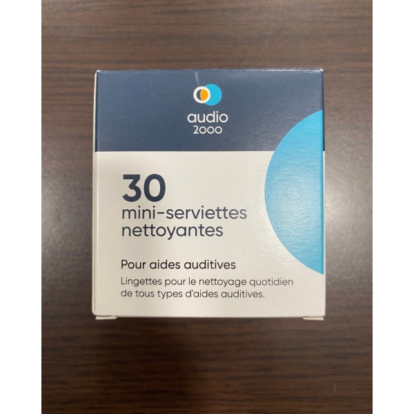 Mini serviettes nettoyantes (boîte de 30) - Audio 2000