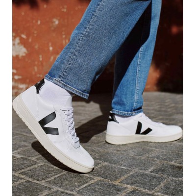 Veja - Baskets - V10 Leather White Black