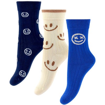 MINIPOP - Chaussettes en bambou x3 - Strong Blue
