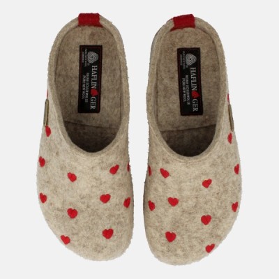 HAFLINGER - Chaussons Grizzli Cuorini - Beige
