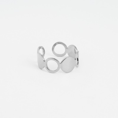 ZAG Bijoux Bague Cercle Acier.