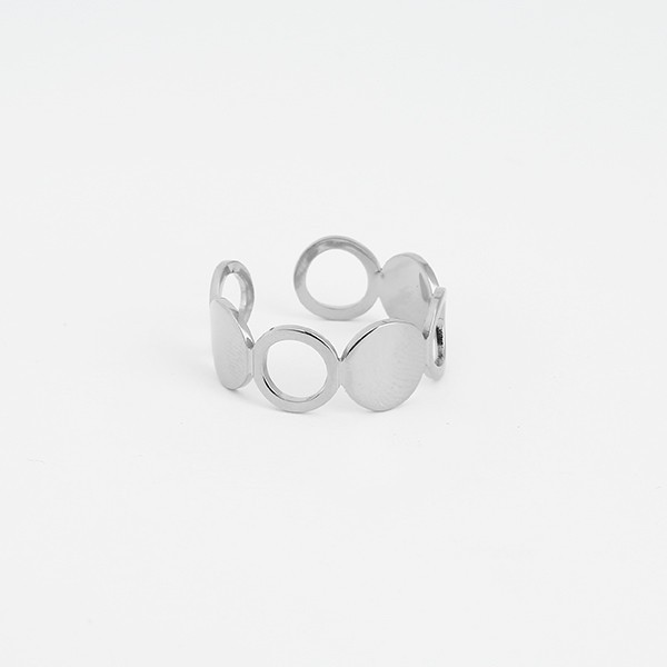 ZAG Bijoux Bague Cercle Acier.