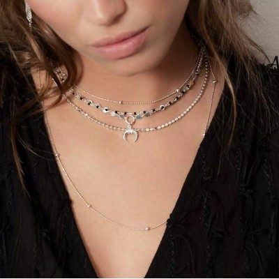 Doriane Bijoux Sautoir Argent.