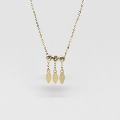 ZAG Bijoux Collier Navajo Acier doré.