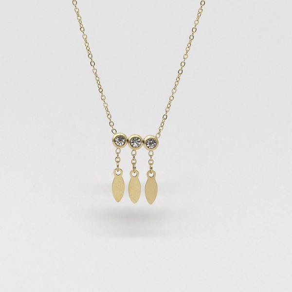 ZAG Bijoux Collier Navajo Acier doré.