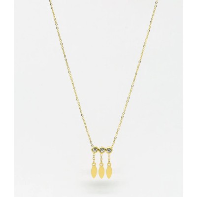 ZAG Bijoux Collier Navajo Acier doré.