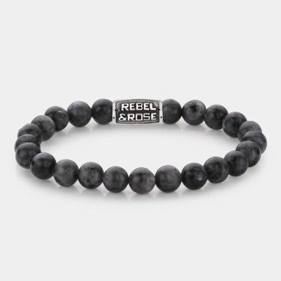 REBEL & ROSE Bracelet Extensible Grey Seduction Vintage.