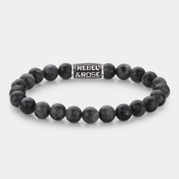 REBEL & ROSE Bracelet Extensible Grey Seduction Vintage.