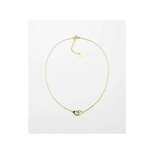 ZAG Bijoux Collier Cuff Acier Doré.