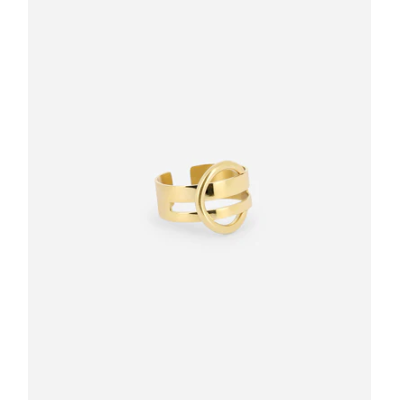 ZAG Bijoux Bague Belt Acier doré.