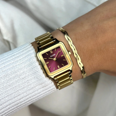 CLUSE Montre Femme Gracieuse Dark Cherry.