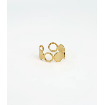 ZAG Bijoux Bague Cercle Acier doré.