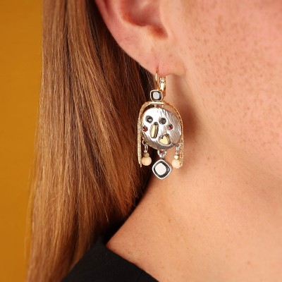 TARATATA bijoux Dormeuses Vanille.