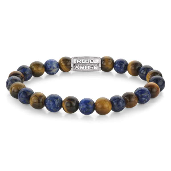 REBEL AND ROSE Bracelet Extensible Mix Tiger Lapis.