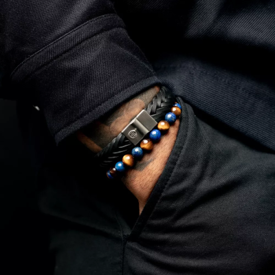 REBEL AND ROSE Bracelet Extensible Mix Tiger Lapis.