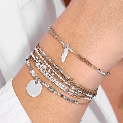 DORIANE Bijoux Bracelet Pastille Rock.