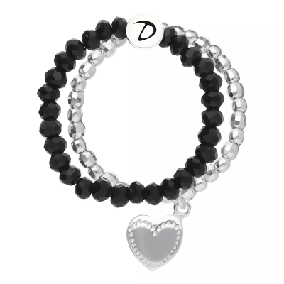 DORIANE Bijoux Bague Cœur penché.