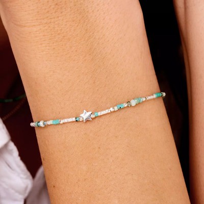 DORIANE Bijoux Bracelet l’Etoilé Bohême Vert Turquoise.