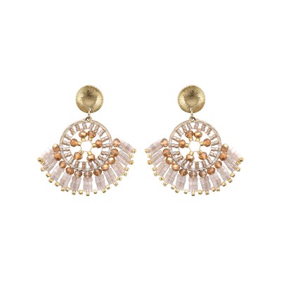 BELLE MAIS PAS QUE Boucles d’oreilles White Jasmin Joya.