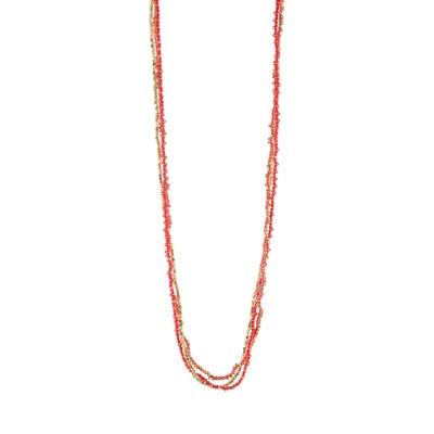 HOUSE OF TUHINA Collier Sautoir Corail.