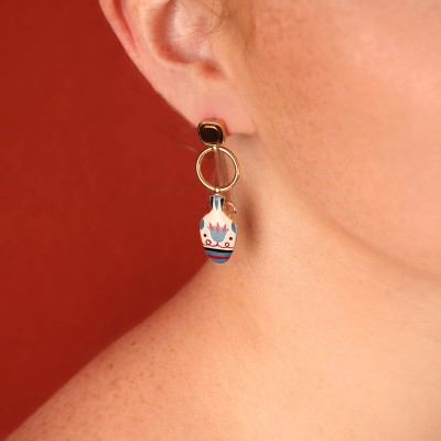 TARATATA bijoux Boucles d'oreilles Puces Antique.