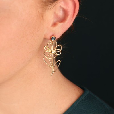 TARATATA bijoux Boucles d'oreilles Puces Esquisse.