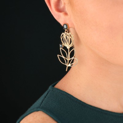 TARATATA bijoux Boucles d'oreilles Puces Esquisse.