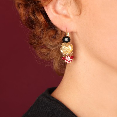 TARATATA bijoux Boucles d’oreilles Dormeuses Magnolia.