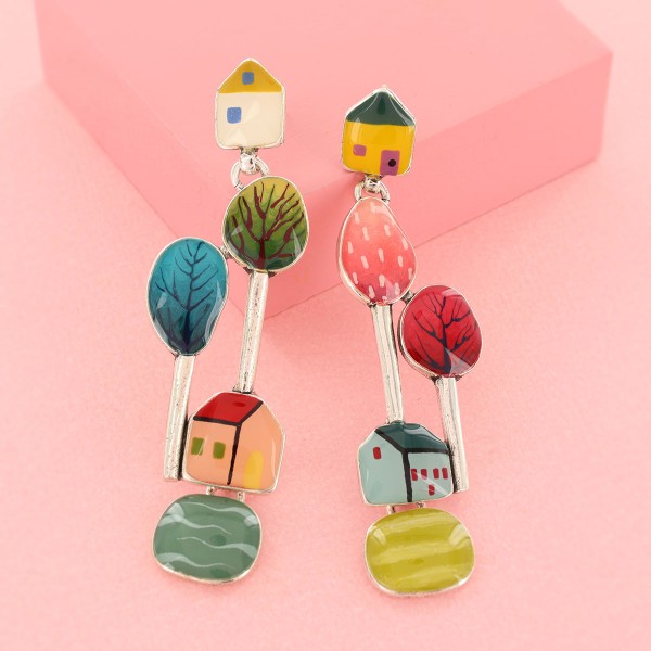 TARATATA bijoux Boucles d'oreilles Puces Mon Petit Village.