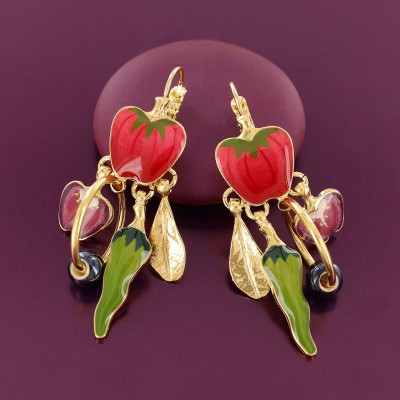 TARATATA bijoux Boucles d’oreilles Dormeuses Paprika.