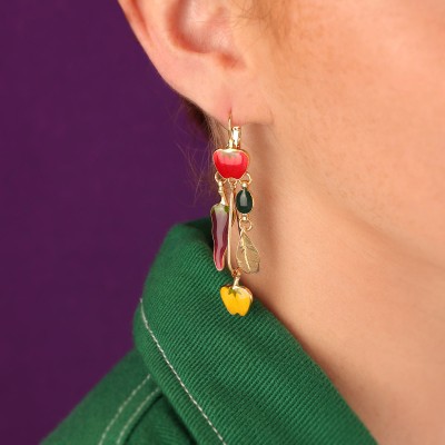 TARATATA bijoux Boucles d’oreilles Dormeuses Paprika.