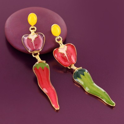 TARATATA bijoux Boucles d'oreilles Puces Paprika.