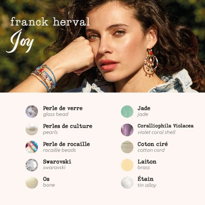 FRANCK HERVAL Boucles d’oreilles Dormeuses Joy.