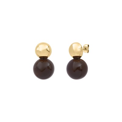 N°3 Boucles d’oreilles Marrons.
