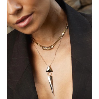 ZAG Bijoux Collier Luis Acier doré.