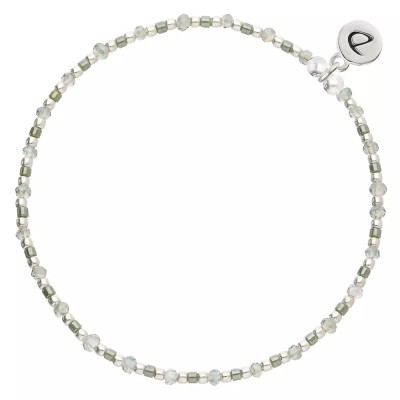 DORIANE Bijoux Bracelet Elastique Grain de Folie Vert Kaki.