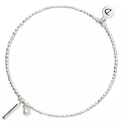 DORIANE Bijoux Bracelet Elastique Perle Nacrée.