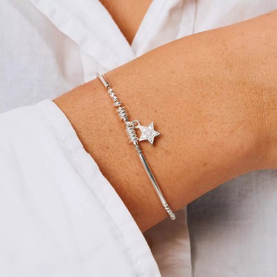 DORIANE Bijoux Bracelet Elastique Etoile Radieuse.