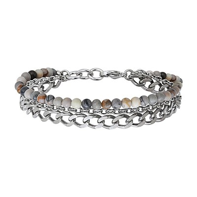 ELDEN Paris Bracelet Acier & Jaspe.