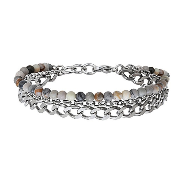 ELDEN Paris Bracelet Acier & Jaspe.