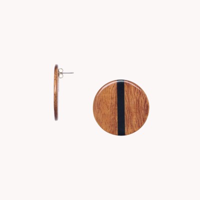 NATURE bijoux Boucles d'oreilles Poussoirs Cannelle.