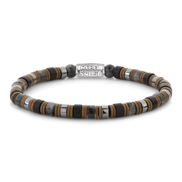 REBEL&ROSE Bracelet Extensible Mixed-Grey.